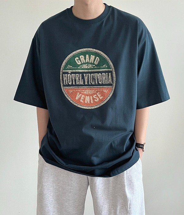 (양말증정) 빅토리아 오버핏  반팔 티셔츠 (4컬러)테이크잇
